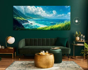 Coastal landscape in the sunshine by Poster Art Shop
