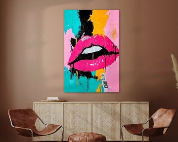 Lippenstift in levendige kleuren van Poster Art Shop