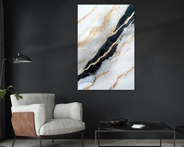Marmer met gouden strepen - pure elegantie van Poster Art Shop