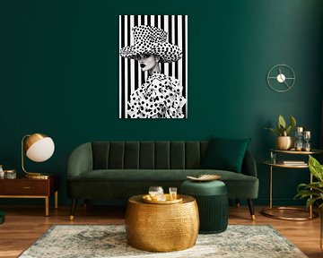 Black and white fashion with dots by Poster Art Shop