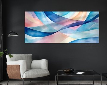 Wasserfarbene Wellenmuster von Poster Art Shop