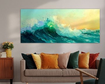 The sound of waves at sunset by Poster Art Shop