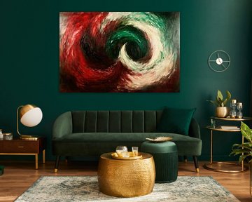 Coloured swirls - Abstract painting by Poster Art Shop