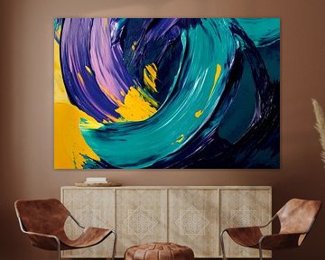 Colourful brushstrokes - Abstract by Poster Art Shop
