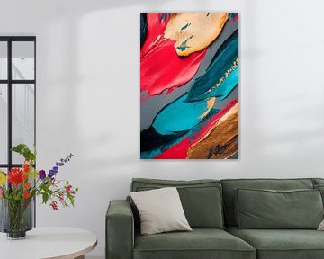 Coloured brushstrokes - Abstract by Poster Art Shop