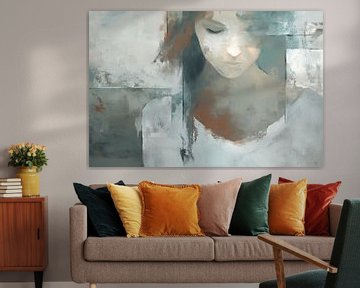 Dreaming in Pastel Shades van Abstract Schilderij