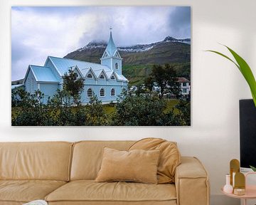 Seydisfjardarkirkja Blue Church à Seydisfjordur en Islande