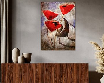 Poppy Painting - Poppy abstraction by Christine Nöhmeier
