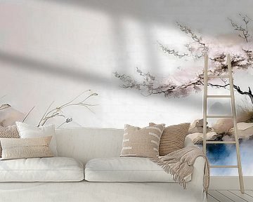 ZEN Japanische Landschaft in Aquarell