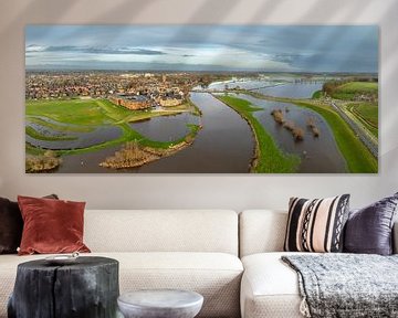 Vecht rivier met hoog water bij Dalfsen van Sjoerd van der Wal Fotografie