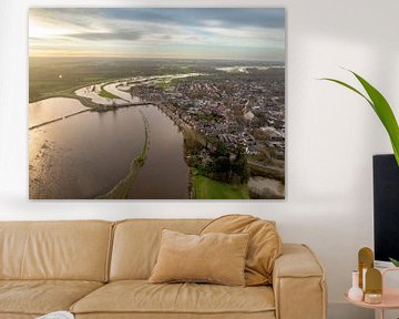 Vecht river met hoog water bij Dalfsen van Sjoerd van der Wal Fotografie