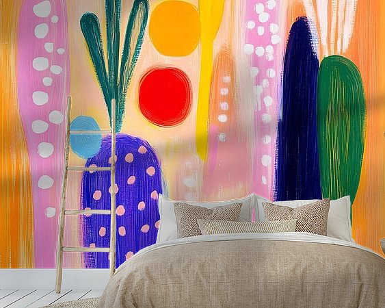 Voorbeeld van het werk in een kamer