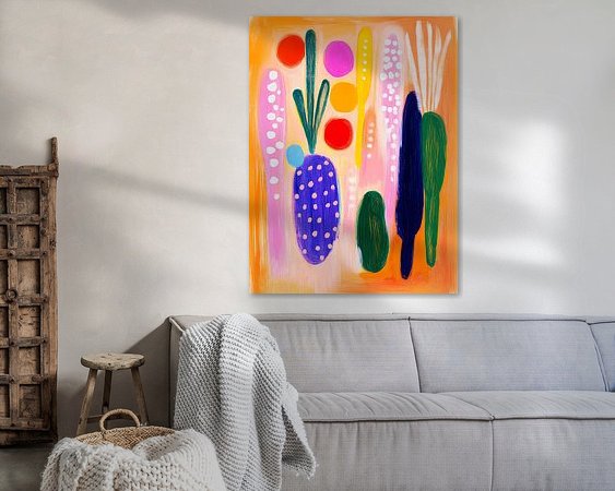 Voorbeeld van het werk in een kamer