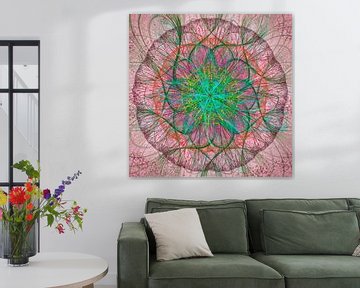 Mandala, rosa grün von Rietje Bulthuis