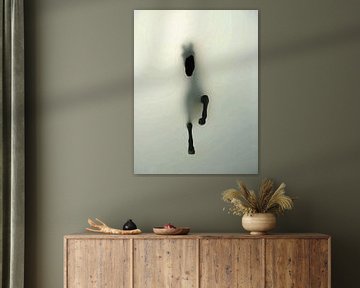 Abstract Paard door de mist van Ramy Salah Hefny