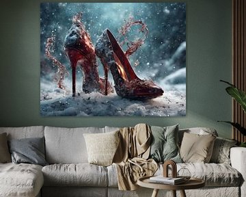 Rode elegantie in de sneeuw van Babetts Bildergalerie