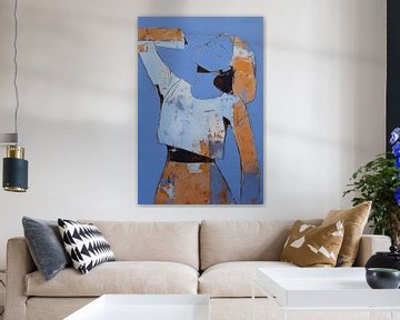 Vrouw | Serene Lean van Abstract Schilderij