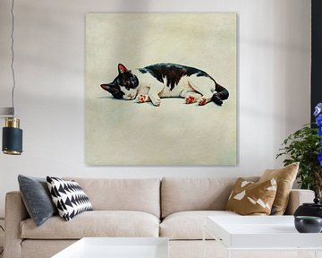slapende kat van Jan Keteleer (JanKé): Een reis voorbij het canvas