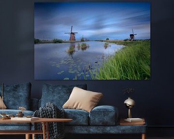 Hollandse wolkenlucht bij de molens van Kinderdijk von gaps photography