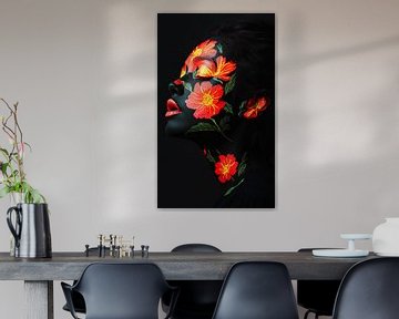 Fluorescent Bloom by Color Square