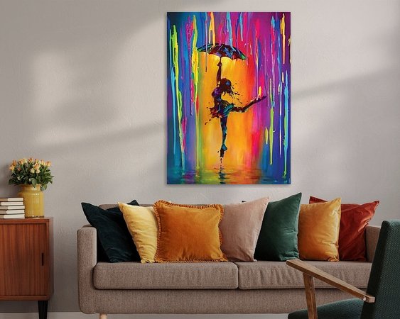 Voorbeeld van het werk in een kamer