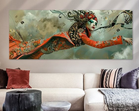 Voorbeeld van het werk in een kamer