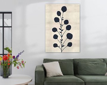 Soft minimalist artwork natural linen by Modern Collection