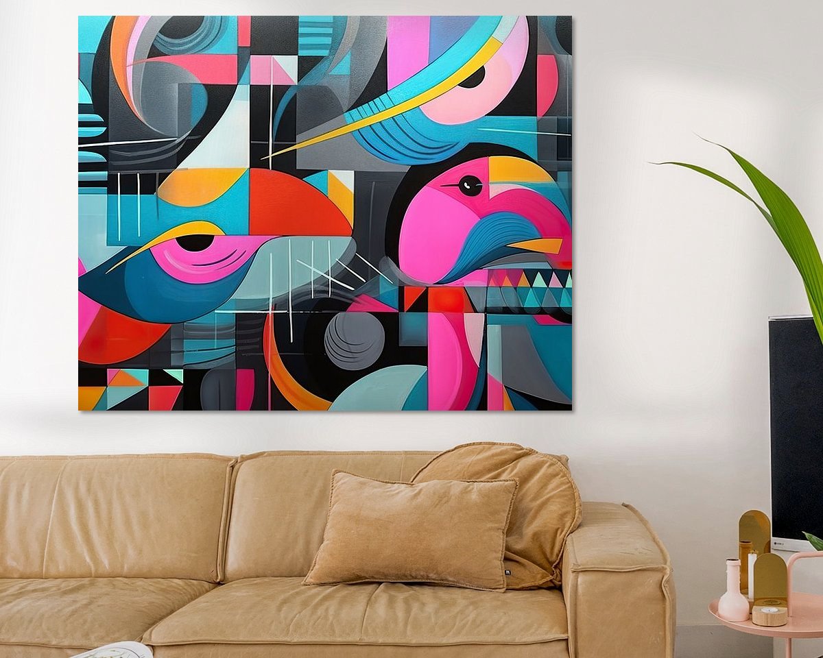 Voorbeeld van het werk in een kamer