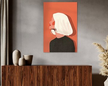Modern abstract portret van ARTEO Schilderijen