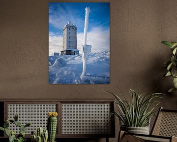 The weather station on the Brocken summit in winter by t.ART
