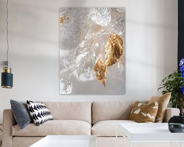 winter white gold leaves by haroulita