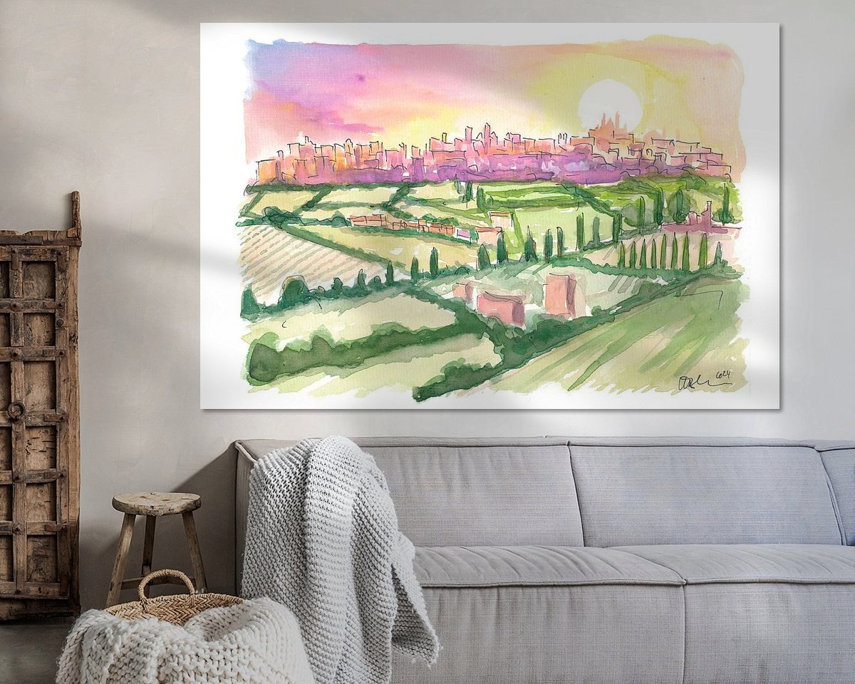 Example of the artwork in a room