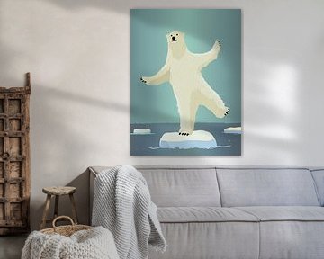 Ours polaire en équilibre sur un iceberg Œuvre d'art sur Ramy Salah Hefny