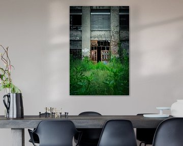 Abandoned factory - crumbling doors and rampant nature by InfiniteArtLabs