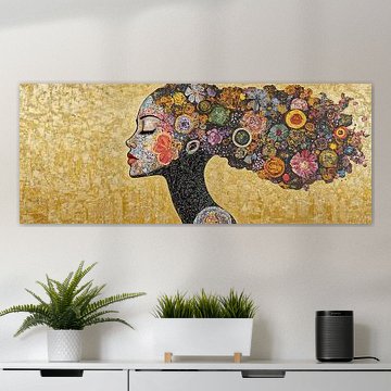 Bloemenvrouw | Blossom Profile van Blikvanger Schilderijen