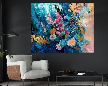 Blossom Veins van Abstract Schilderij