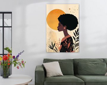 Afrikaanse vrouw van Koffie Zwart