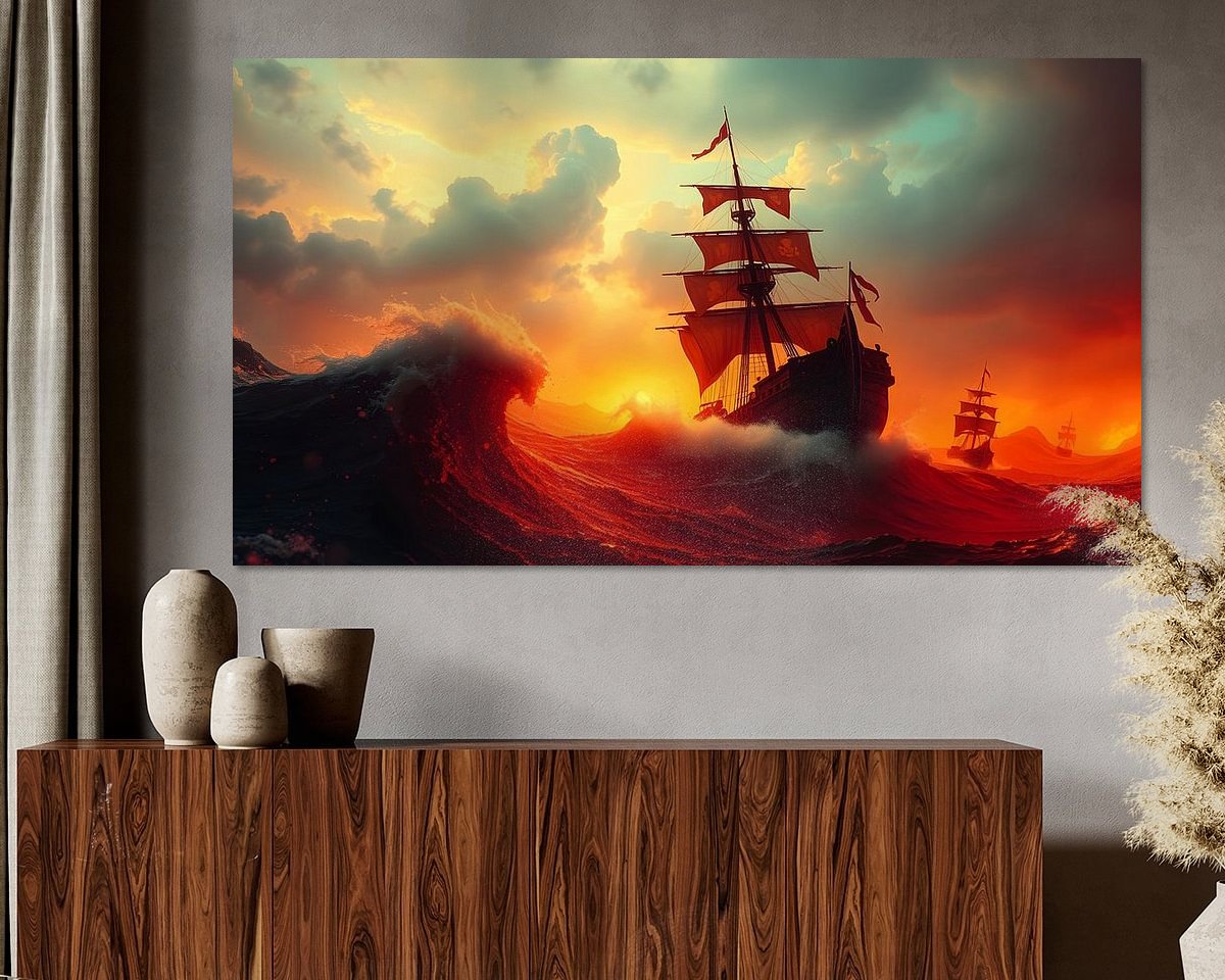 Voorbeeld van het werk in een kamer