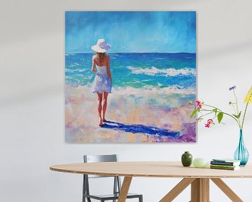 Vrouw op het strand van ARTemberaubend