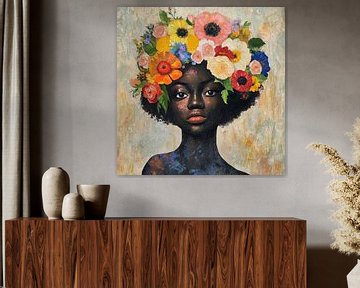 Vrouw met bloemen van ARTemberaubend