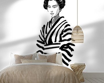 stripy geisha by Péchane Sumie