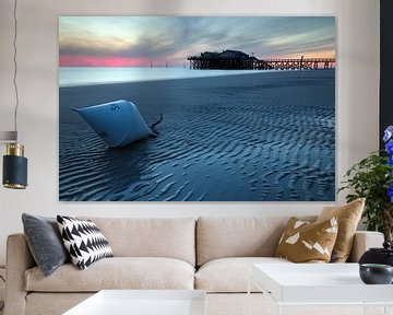 Evening atmosphere in Sankt Peter Ording by Marko Sarcevic
