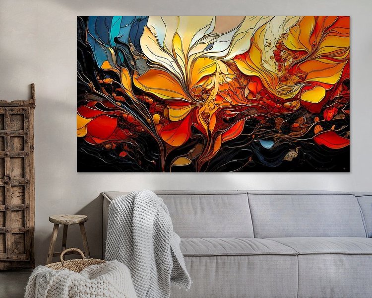 Voorbeeld van het werk in een kamer