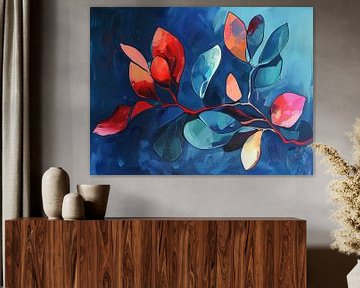 Abstract Bloemen van Abstract Schilderij