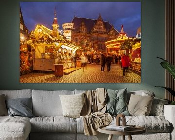Bremen Christmas market with town hall by Torsten Krüger