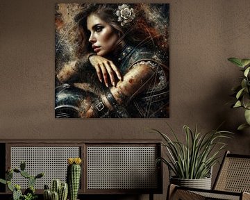 Steampunk Biker Lady sur Silvio Schoisswohl