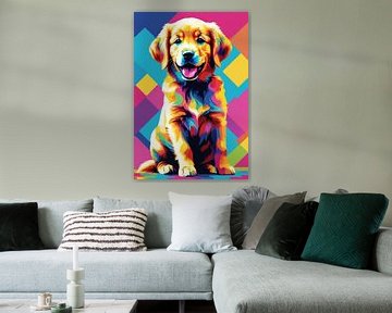 Golden Retriever Pop Art van MIROKU