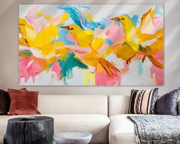 Abstract vogel dans van But First Framing