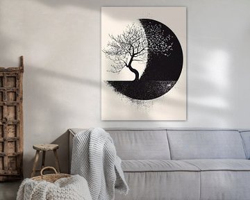 Moon tree minimal art