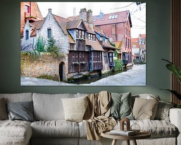 Maisons historiques le long du canal à Bruges sur Danny Tchi Photography